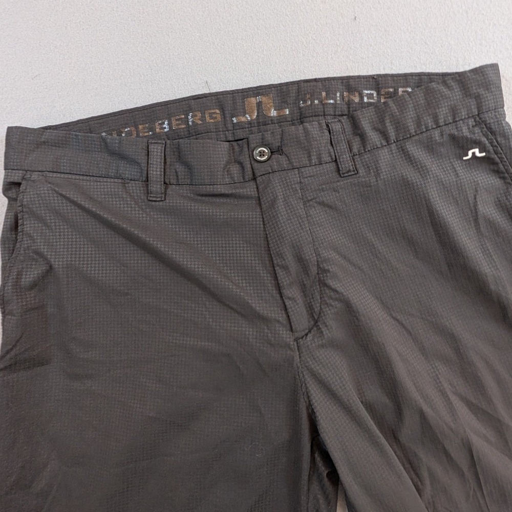 J. Lindeberg Golf Pants Mens 34x34 Micro Check Regular Fit Performance‎